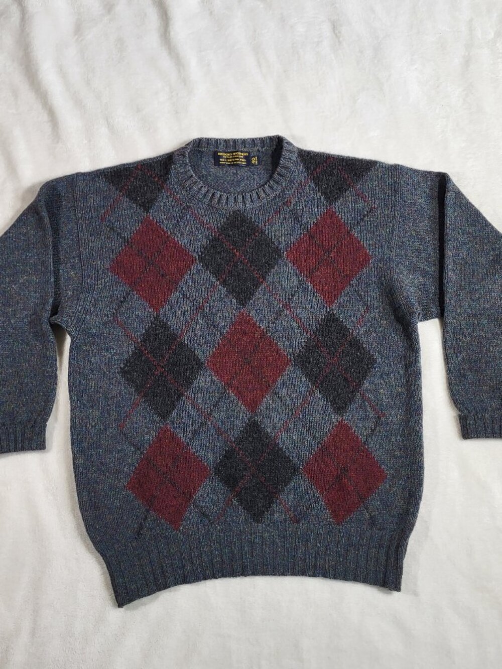 Vintage Brooks Brothers Men's Shetland Wool Crewneck Sweater - Size 40